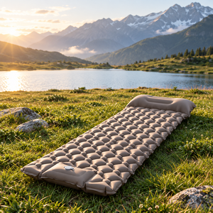 Foot <b>Pump</b> Inflatable Sleeping Mat Polyester Material Terylene Fabric 210cm Length for Tent Camping Hiking Moisture Resistant - Product Image 3