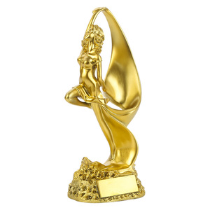 Estatua <span class=keywords><strong>de</strong></span> Mujer Dorada, Figura <span class=keywords><strong>de</strong></span> <span class=keywords><strong>Dama</strong></span> Bailando, Escultura Artística, Trofeo, Decoración Moderna <span class=keywords><strong>de</strong></span> Escritorio, Regalo Coleccionable, Venta al Por Mayor - Product Image 1