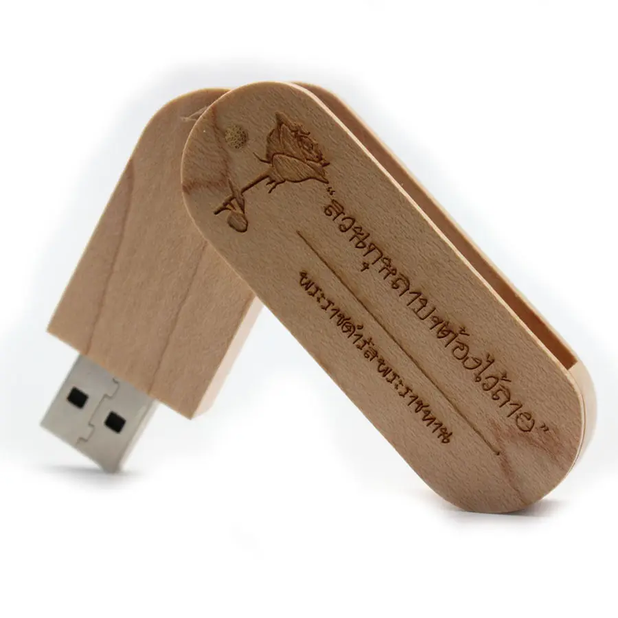Clé USB en bois avec Logo personnalisé, 100 pcs, stylo Flash