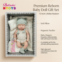 Poupées en silicone haut de gamme Belinda, jouets pour enfants, poupées reborn réalistes de 13 pouces, poupées bébés en silicone réalistes, cadeaux pour filles et garçons