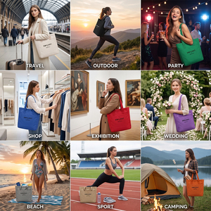Women's Tote <strong>Bags</strong> Laptop <strong>Large</strong> Canvas <strong>Bag</strong> Custom Design <strong>Works</strong> Tote with Pocket for Fitness Gym White Casual Shopper <strong>Bags</strong> OEM - Product Image 5