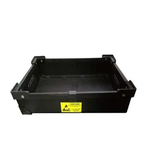 Black Thickened Coroplast Plastic Box Electronic Components Storage Box Corrugated Plastic Anti-static Conductive Box