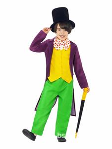 Nuevo niño Circus Ringmaster Tailcoat trajes película Willie Chocolate vestir para Cosplay Show fiesta niños Cosplay disfraz - Product Image 5