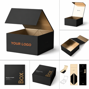 Custom Hot Stamping Foldable Rigid <b>Magnetic</b> <b>Gift</b> Box Luxury Grey Board Cardboard Clothing Folding <b>Gift</b> <b>Boxes</b> - Product Image 1