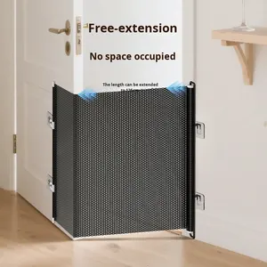 ประตูกั้นสุนัขหนีออกมารั้วสัตว์เลี้ยงพลาสติกแบบพับเก็บได้กันการกระโดดประตูทางเข้าสุนัขปุ่มแผงกั้นออก - Product Image 1