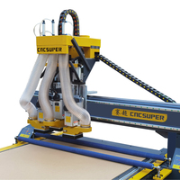 Routeur CNC ATC 3 axes haute efficacité, multi-broches, table à vide 5 zones pour le traitement des produits en bois et des pièces décoratives