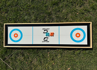 Chine professionnel personnalisé écologique Portable 2-en-1 jeu de société de curling en bois de table pour 2 joueurs à la maison