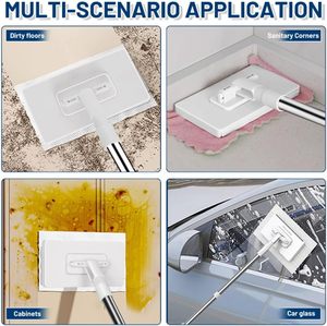Automatic Durable Mini Rotary Flat <strong>Mop</strong> with Swivel Handle Microfiber <strong>Mop</strong> Head Stainless Steel for Mopping <strong>Floors</strong> Made in China - Product Image 6