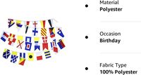 Banderas del Código de Señales Marítimas Internacionales, de Poliéster de Secado Rápido, Ecológicas, Decoraciones Temáticas de Navegación y Barcos para Fiestas