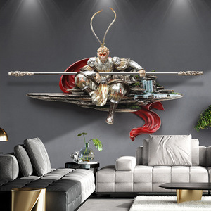 <span class=keywords><strong>Mito</strong></span> nero Wukong grandi ornamenti decorativi statua in resina gioco all'aperto Anime viaggio verso l'ovest scultura in fibra di vetro personalizzata - Product Image 2