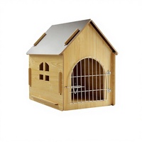 Nouvelle Arrivée en Gros : Maison pour Animaux de Compagnie en Bois de Pin Démontable avec Boutons Pression, pour Chien et Chat, Petite, Intérieur/Extérieur, Aucun Assemblage Requis