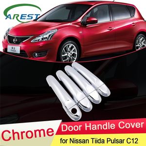 Blouson de poignée de porte chromé pour Nissan Tiida puls C12 MK2, couverture, garniture, ensemble, accessoires, 2012, 2019, 2013, 2014, 2015, <span class=keywords><strong>2016</strong></span> - Product Image 2
