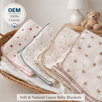 Offre Spéciale – Couverture en Coton 100% Douce et Légère, Respirante, en Gaze, pour Poussette, Couverture d'Emmaillotage, Carrés de Mousseline, Couverture en Tissu