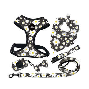 Nuevo Conjunto de Arnés de Lujo Personalizado para Perros 2026, Ajustable, Transpirable, de Fibra de Poliéster Sólida, Collar para Mascotas, Etiqueta Privada Impresa - Product Image 3