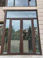 Porte française en aluminium sur mesure haut de gamme avec quincaillerie allemande, porte en verre insonorisée pour villa, bâtiment hôtelier