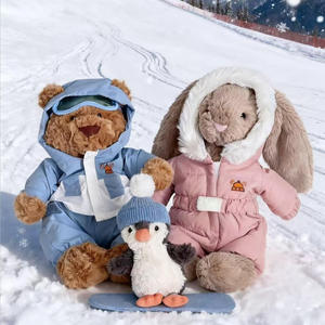 Jellycats Spot Goods2025 Traje de Esquí Navideño, Oso Barcelona Esquiando, Bugs Bunny con Chaqueta, Peluche de Oso BA - Product Image 1