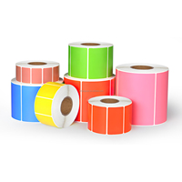 Étiquettes de transfert thermique mates colorées personnalisées 150x100mm rouleau d'autocollant de code à barres auto-adhésif étiquette d'imprimante à transfert thermique