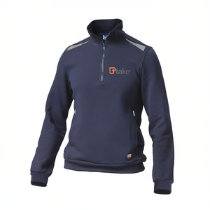 Sweat-shirt de travail Ttake noir 2XL à quart de zip, vêtement de sécurité - Product Image 2