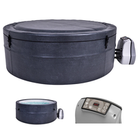 Spa gonflable pour 4 personnes, bain à remous, massage spa