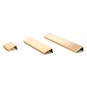 MLP0017 alüminyum altın mutfak dolabı kapı kenar profili parmak parlak alüminyum kol - Product Image 3