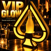 Présentoir à bouteilles LED ZhonNa en forme de pique pour boîte de nuit, présentoir à champagne VIP, support de service de bouteilles pour bar KTV, décoration