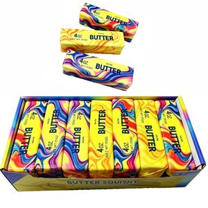 Lot de jouets sensoriels anti-stress en forme de beurre, colorés, à remontée lente, souples et extensibles - Product Image 1