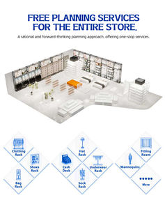 Personalización Completa para Tiendas de Ropa: Estantes con Iluminación LED y Mostrador para Exhibición de Ropa Masculina y Femenina - Product Image 2