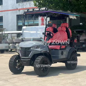 Carrito de Golf Gris Elevado para 4 Pasajeros con Neumáticos de Banda Profunda para Aventuras al Aire Libre - Product Image 1