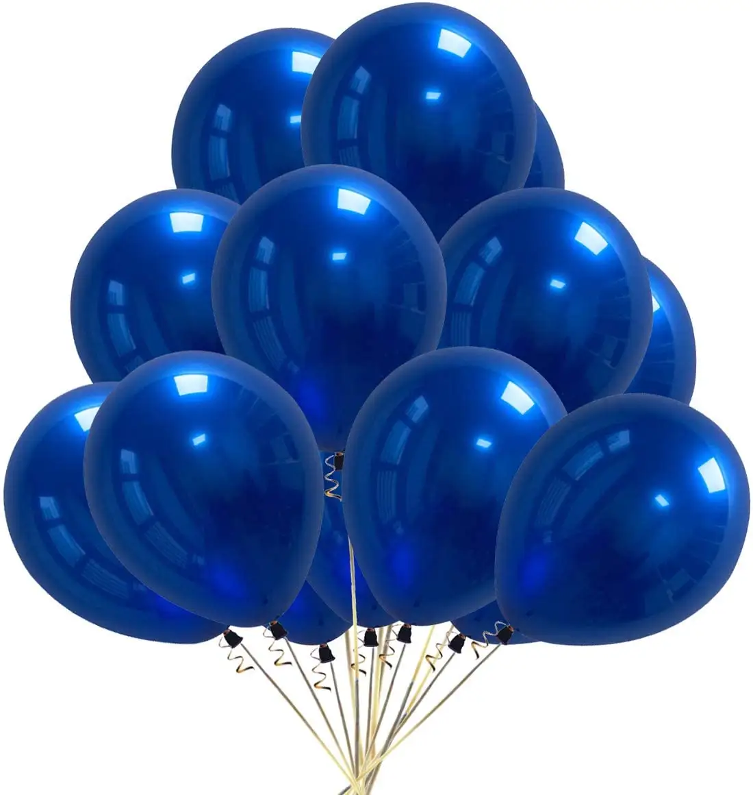 2024 Venta caliente 50 PACK Suministros para Fiestas 12 pulgadas Globos metálicos de látex azul marino brillante