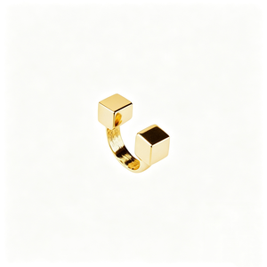 Solicite un Catálogo de Joyería de Moda: Anillo de Corazón Honey Love, Anillo Cuadrado Cruzado de Diseño Simple - Product Image 1