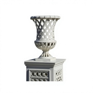 Urnes de jardin avec colonne pour centres de table de mariage Décorations de sol Urnes en métal de meilleure qualité Pots de fleurs Vases à vendre - Product Image 1