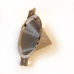 <span class=keywords><strong>Filtre</strong></span> à café pour cafetière manuelle en acier inoxydable perforé, pour infusion par le dessus - Product Image 1