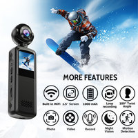 Caméras vidéo numériques pour sports d'action, 1080P HD, photographie, vlogging, enregistrement multimédia, transmission Wifi professionnelle rotative
