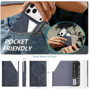 Étui portefeuille magnétique <span class=keywords><strong>en</strong></span> <span class=keywords><strong>cuir</strong></span> PU <span class=keywords><strong>avec</strong></span> porte-carte, étui compatible <span class=keywords><strong>avec</strong></span> la charge sans fil <span class=keywords><strong>pour</strong></span> <span class=keywords><strong>iPhone</strong></span> 17 16 15 14 13 <span class=keywords><strong>12</strong></span> <span class=keywords><strong>Pro</strong></span> <span class=keywords><strong>Max</strong></span> - Product Image 2