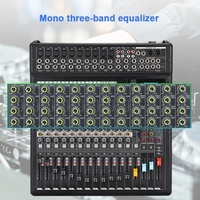 Contrôleur dj professionnel 24 canaux console audio mélangeur console de mixage numérique mélangeur audio alimentation fantôme prise USB 48V