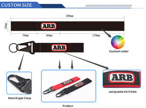 Carabiner gantungan kunci Lanyard dicetak logo gelang tangan anyaman Polyester Lanyard dengan logo - Product Image 6