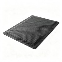 Tapis de sol de salon moderne noir durable en cuir écologique, idéal pour les salons de coiffure, les barbiers et les instituts de beauté – Vente en gros usine, portable