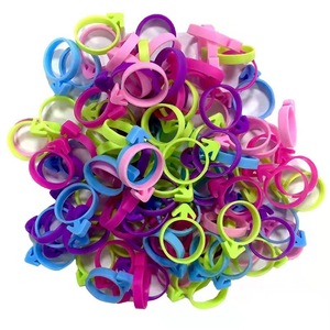 Silicone Retaining Rings C-Shape Multi Color For Butter Piping Baking Utensils - Product Image 1