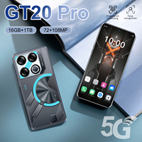 Smartphone GT20 Pro 5G Android Deca Core 16GB+1TB Pantalla FHD 2K de 7.3'' Cámara Trasera de 108MP Teléfono Móvil Celular LTE
