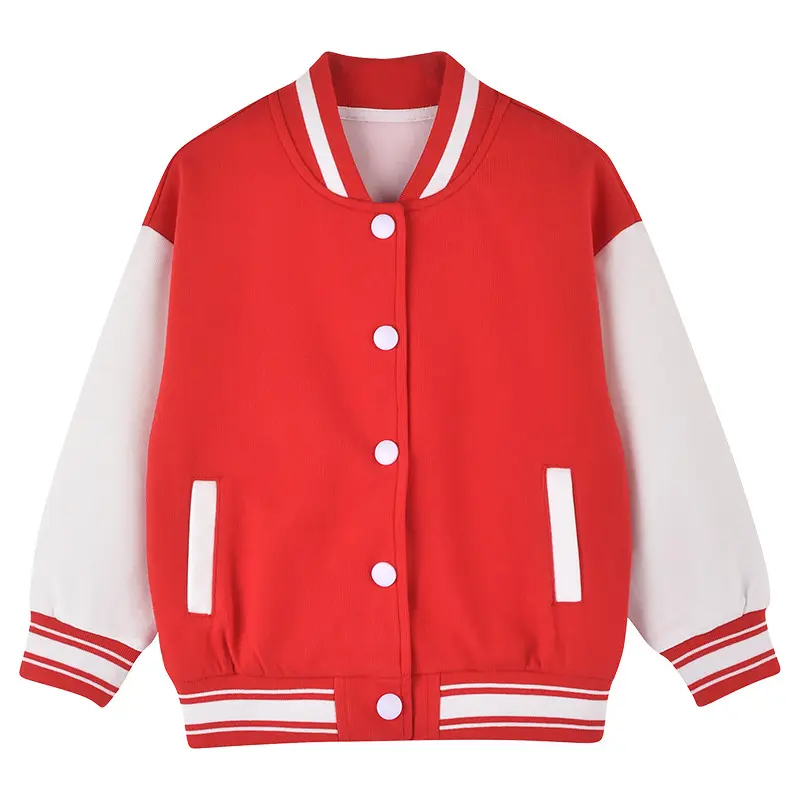 Çocuk ceketler özel beyzbol ceket 2023 yeni çocuklar palto unisex polyester elyaf sonbahar yumuşak çocuk ceketler