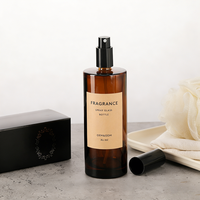 Flacon pulvérisateur de parfum en verre ambré de 200 ml avec brume fine pour l'emballage d'huiles essentielles et d'huiles capillaires, emballage personnalisé en boîte