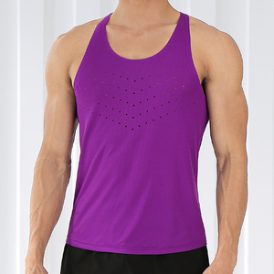 First Class Quality High Elasticity Sports <b>Vest</b> Crew Neck Loose Hem Sleeveless Training - Product Image 1