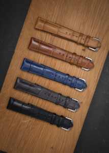 Bracelets en alligator en cuir de luxe bracelets de montre intelligente tailles 20/22mm fermoir à boucle résistant à l'eau et respirant directement compatible - Product Image 5