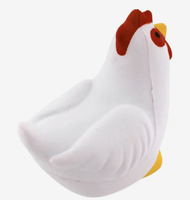 Balles anti-stress personnalisées en forme de poulet, impression de logo promotionnel, cadeaux publicitaires, fournitures de bureau