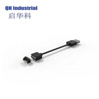 4 pin pogo pin hembra pcb eléctrico alambre magnético cable de cargador de conector de alimentación