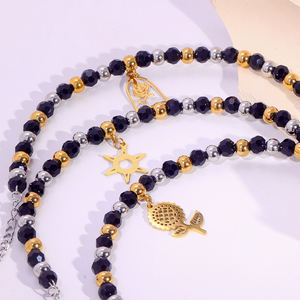 Venta al por mayor bohemio verano hecho a mano <span class=keywords><strong>ajustable</strong></span> para <span class=keywords><strong>pulsera</strong></span> multi-hebra con cuentas coloridas bajo MOQ acero inoxidable - Product Image 3