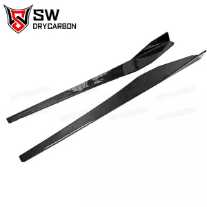 <span class=keywords><strong>2020</strong></span>-IN pour Chevrolet Corvette C8 – Jupes latérales en fibre de carbone sèche, garnitures de bas de caisse, séparateurs et ailerons – État neuf - Product Image 4