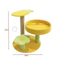 Arbre à chat multi-niveaux avec griffoir, hamac, niche et perchoir en peluche pour chats d'intérieur