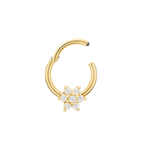 Neuer Vergoldeter 925 Sterling Silber Trendiger Einzelner Zirkon Knorpel-Piercing Schmuck Ohrring Geschenk Party