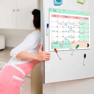 Custom Printed Magnetic Calendar Stickers for Fridge Erasable and Markers Included Promotional Magnet Calendar